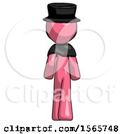 Poster, Art Print Of Pink Plague Doctor Man Walking Away Back View