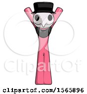 Poster, Art Print Of Pink Plague Doctor Man Hands Up