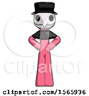 Pink Plague Doctor Man Hands On Hips