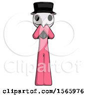Poster, Art Print Of Pink Plague Doctor Man Laugh Giggle Or Gasp Pose
