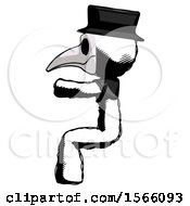 Ink Plague Doctor Man Sitting Or Driving Position