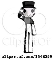 Poster, Art Print Of Ink Plague Doctor Man Soldier Salute Pose