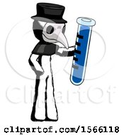 Ink Plague Doctor Man Holding Large Test Tube