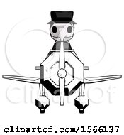 Poster, Art Print Of Ink Plague Doctor Man In Geebee Stunt Plane Front View