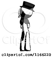 Poster, Art Print Of Ink Plague Doctor Man Thinking Wondering Or Pondering Rear View