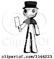 Poster, Art Print Of Ink Plague Doctor Man Holding Meat Cleaver