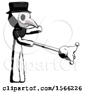 Poster, Art Print Of Ink Plague Doctor Man Holding Jesterstaff - I Dub Thee Foolish Concept