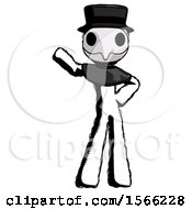 Poster, Art Print Of Ink Plague Doctor Man Waving Right Arm With Hand On Hip