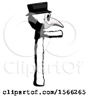 Poster, Art Print Of Ink Plague Doctor Man Pointing Right