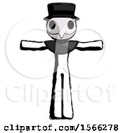 Poster, Art Print Of Ink Plague Doctor Man T-Pose Arms Up Standing