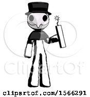 Poster, Art Print Of Ink Plague Doctor Man Holding Dynamite With Fuse Lit