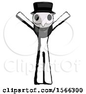 Poster, Art Print Of Ink Plague Doctor Man With Arms Out Joyfully