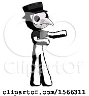 Poster, Art Print Of Ink Plague Doctor Man Presenting Something To His Left