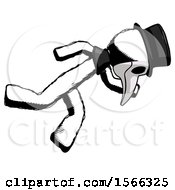 Ink Plague Doctor Man Running While Falling Down