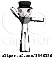 Poster, Art Print Of Ink Plague Doctor Man Directing Traffic Right