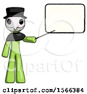 Poster, Art Print Of Green Plague Doctor Man Giving Presentation In Front Of Dry-Erase Board