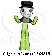 Poster, Art Print Of Green Plague Doctor Man Shrugging Confused