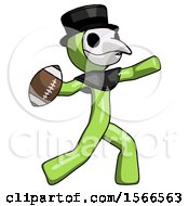 Poster, Art Print Of Green Plague Doctor Man Throwing Football