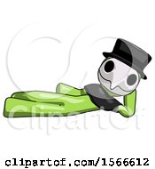 Green Plague Doctor Man Reclined On Side
