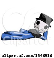 Poster, Art Print Of Blue Plague Doctor Man Reclined On Side