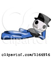 Blue Plague Doctor Man Reclined On Side