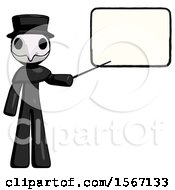 Poster, Art Print Of Black Plague Doctor Man Giving Presentation In Front Of Dry-Erase Board