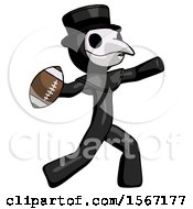 Black Plague Doctor Man Throwing Football