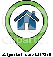 Clipart Of A Home Address Icon Royalty Free Vector Illustration by dero