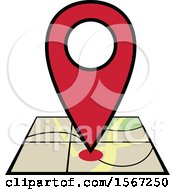 Clipart Of A Location Icon Royalty Free Vector Illustration