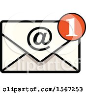 Clipart Of A Email Icon Royalty Free Vector Illustration by dero
