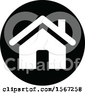 Poster, Art Print Of Black And White Home Address Icon