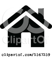 Clipart Of A Black And White Home Address Icon Royalty Free Vector Illustration