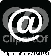 Clipart Of A Black And White Email Icon Royalty Free Vector Illustration