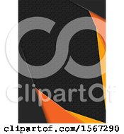 Clipart Of A Black And Orange Background Royalty Free Vector Illustration