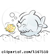 Poster, Art Print Of Little Fish Facing Off With A Big Fish