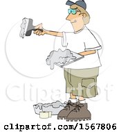 Poster, Art Print Of Drywall Installer Working