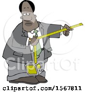 Poster, Art Print Of Black Business Man Taking A Measurement