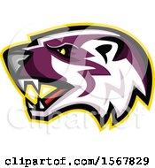 Clipart Of A Tough American Badger Animal Mascot Royalty Free Vector Illustration by patrimonio
