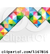 Clipart Of A Colorful Geometric Background Royalty Free Vector Illustration