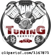 Poster, Art Print Of Car Engine Tuning Service Design