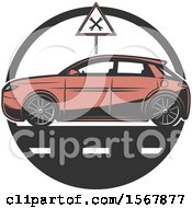Clipart Of A Car Repair Design Royalty Free Vector Illustration