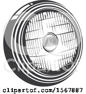 Clipart Of A Car Headlight Automotive Icon Royalty Free Vector Illustration
