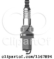 Clipart Of A Car Spark Plug Automotive Icon Royalty Free Vector Illustration