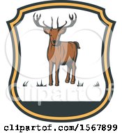 Clipart Of A Deer Hunting Design Royalty Free Vector Illustration