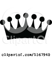Clipart Of A Black And White Crown Royalty Free Vector Illustration by Vector Tradition SM
