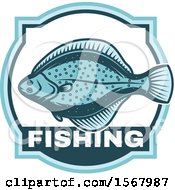Poster, Art Print Of Flounder Over Fishing Text