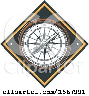 Clipart Of A Compass Design Royalty Free Vector Illustration