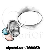 Poster, Art Print Of Hand Holding A Megaphone With A Speech Bubble