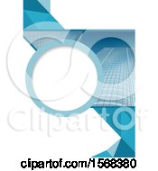 Clipart Of A Blue Urban Layout Template Background Royalty Free Vector Illustration