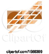 Clipart Of A Geometric Orange Layout Template Background Royalty Free Vector Illustration